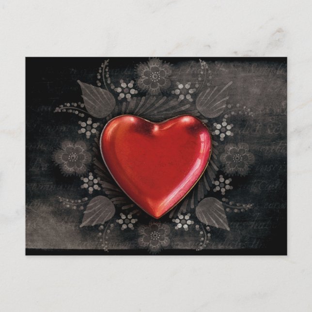 carte postale goth heart love (Devant)