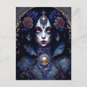 Carte Postale Goth Lady Imaginaire gothique Art
