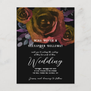 Carte Postale Goth moderne Rose foncé QRC