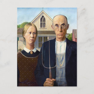 Carte Postale Gothic américain de Grant Wood