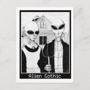 Carte Postale gothique américain, portraits Aliens, Aliens