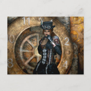 Carte Postale Gothique Filles Temps Pour Épargner Steampunk