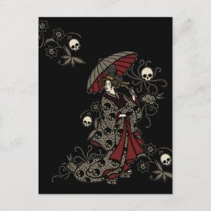 Carte Postale Gothique Geisha