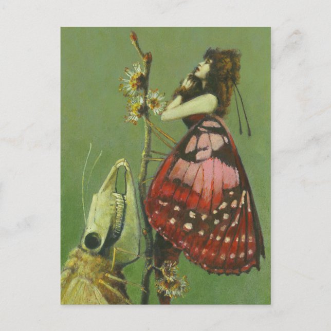 Carte postale Gothique Grim Moth Lady (Devant)