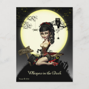 Carte postale Gothique Steampunk Lolita Art numéri