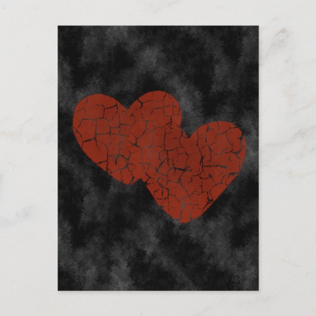 Carte postale Gothique Valentine Broken Hearts (Devant)