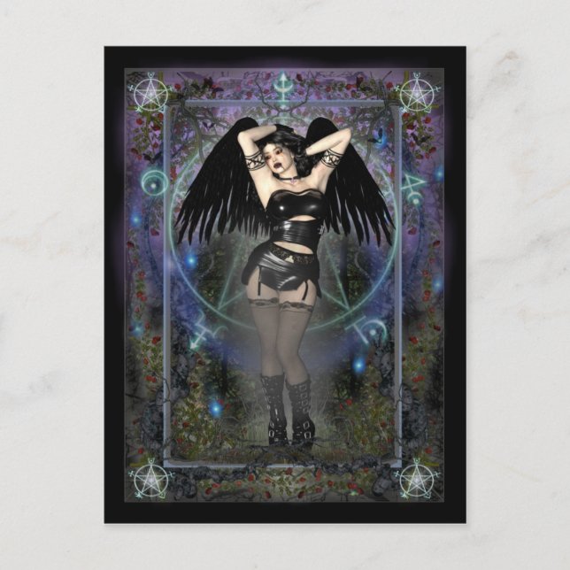 Carte postale gothique - Vampiress gothique (Devant)