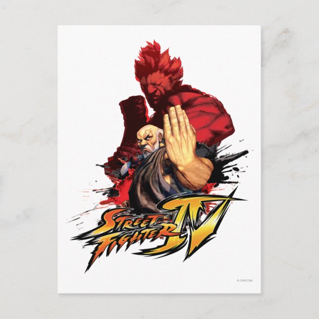 Carte Postale Gouken Vs. Akuma (Devant)