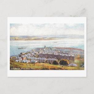 Carte Postale Gourock vintage de Tower Hill, Écosse