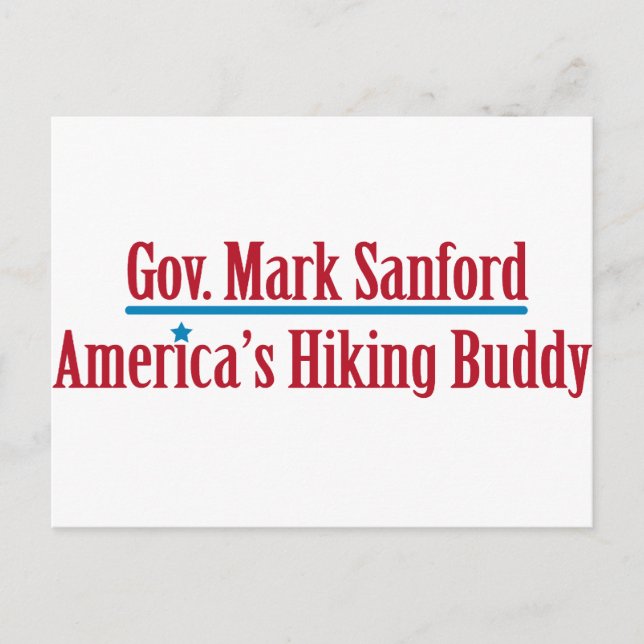 Carte Postale Gouvernement Mark Sanford (Devant)