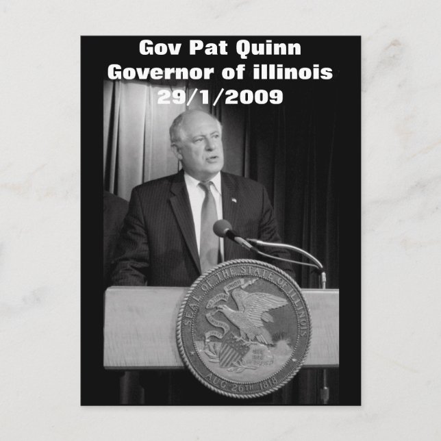 Carte Postale Gov Pat Quinn (Gouverneur de l'illinois) (Devant)