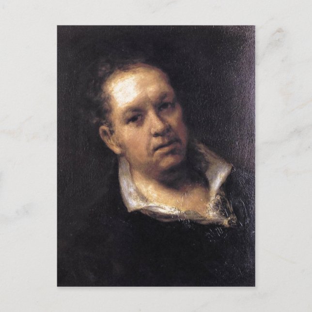 Carte Postale Goya Autoportrait 1815 Huile sur panneau, 51 x 46  (Devant)