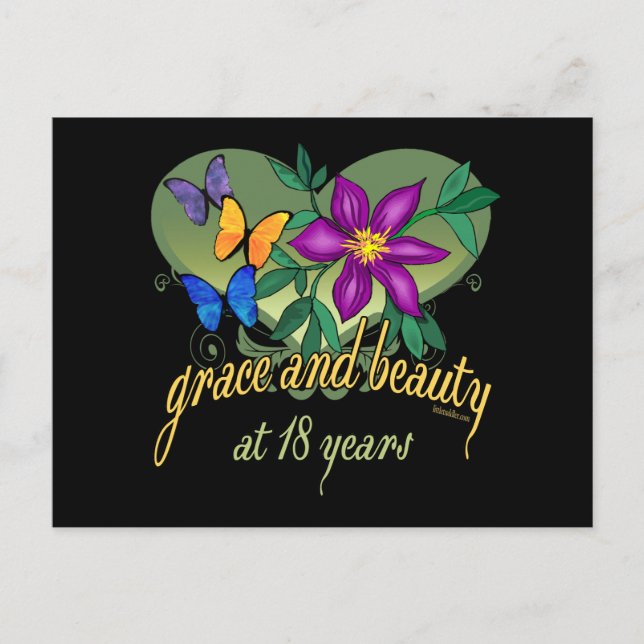Carte Postale Grace et beauté à 18 ans (Devant)