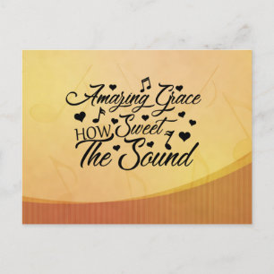 Carte Postale Grâce Extraordinaire comment douce l'Hymne sonore