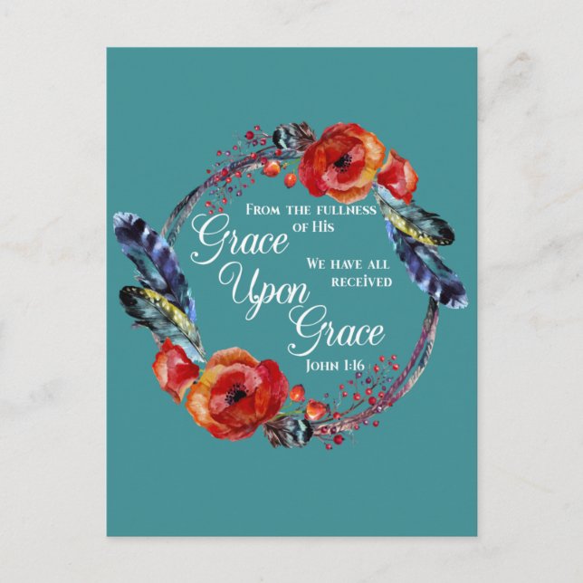 Carte Postale Grace Sur Grace Jean 1:16 Écriture (Devant)