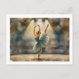 Carte Postale Graceful Ballerina in Motion, 
