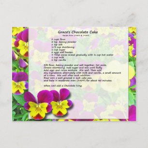 Carte Postale Grace's Chocolate Cake Postcard