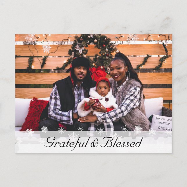 Carte Postale Grâces et bienheureux, Photo de Noël (Devant)