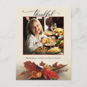 Carte Postale Grâces Script Chute Foliage Thanksgiving Photo