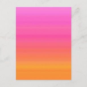 Carte Postale Gradient du coucher de soleil de framboise - rose 