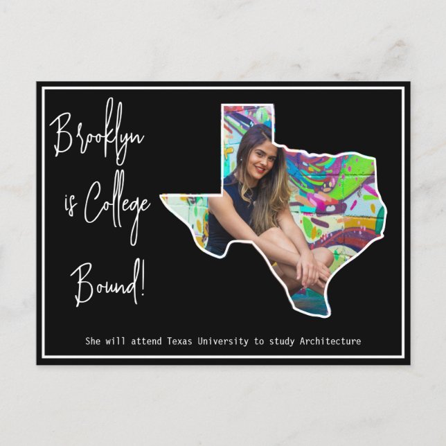 Carte Postale Graduate College Bound Texas (Devant)