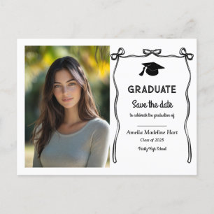 Carte Postale Graduate mûre Bows Girl   Enregistrer la photo de 