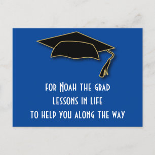 Carte Postale Graduation Bleu Paroles De Conseil