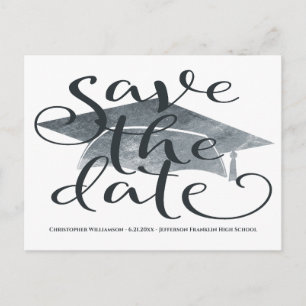 Carte Postale Graduation Cap Moderne Enregistrer La Date
