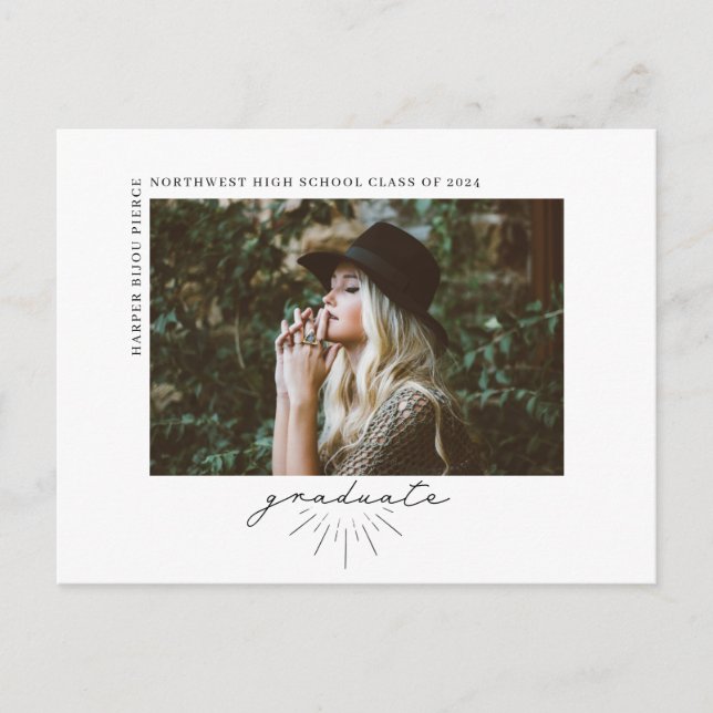 Carte Postale Graduation de script d'art en ligne Anonyme photo  (Devant)