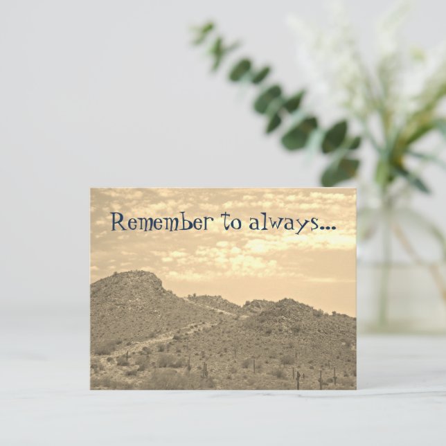 Carte Postale Graduation Suivez votre propre chemin Desert Rando (Debout devant)