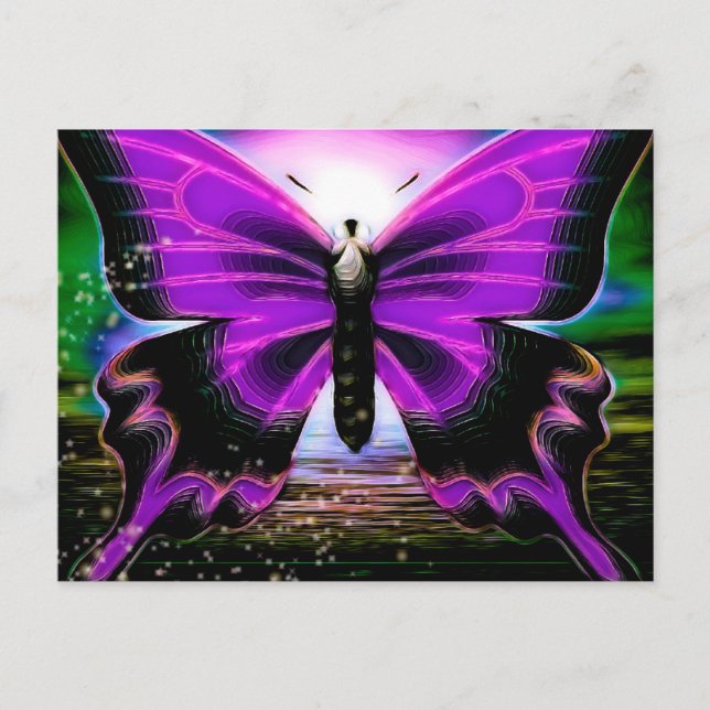 Carte Postale Graffite papillon (Devant)