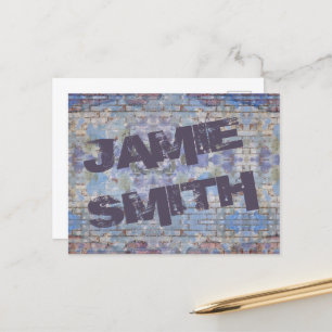 Carte Postale Graffiti Abstrait coloré Wall Street Art