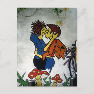 Carte Postale Graffiti : amoureux -