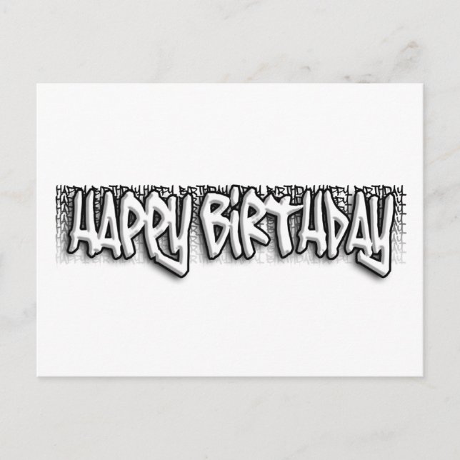 Carte Postale Graffiti anniversaire (Devant)