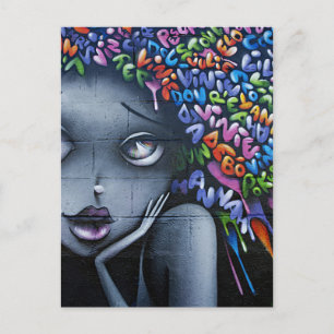 Carte Postale Graffiti aux fées