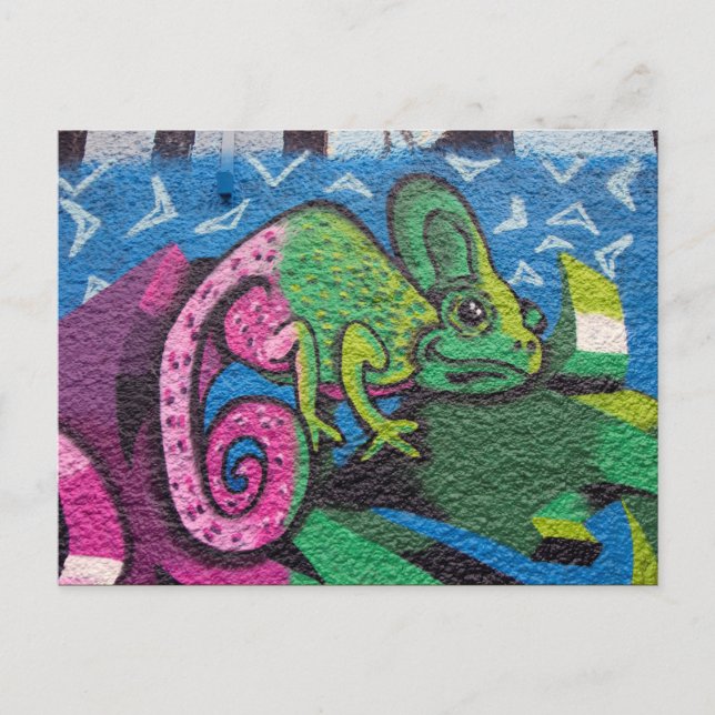 Carte Postale Graffiti coloré Chameleon (Devant)