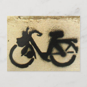 Carte Postale graffiti cyclomoteur