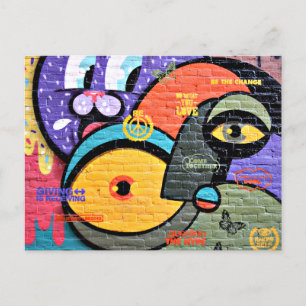 Carte Postale Graffiti d'Amsterdam, coloré et cool,