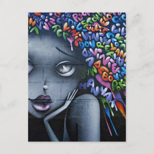 Carte Postale Graffiti de fée mignon