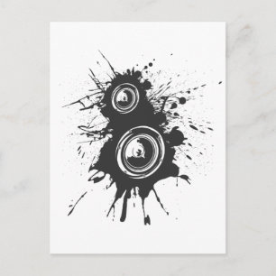 Carte Postale Graffiti de haut-parleur - DJ Music Disque Jockey 