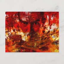 Graffiti de visage rouge