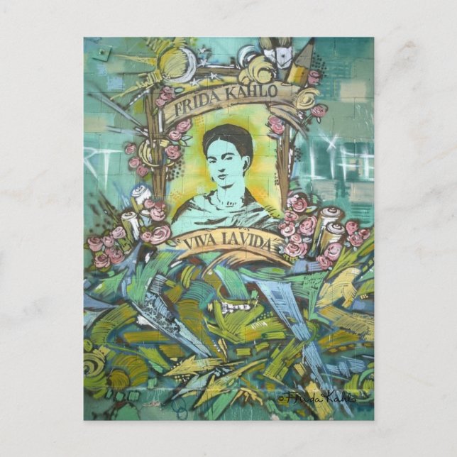 Carte Postale Graffiti Frida Kahlo (Devant)