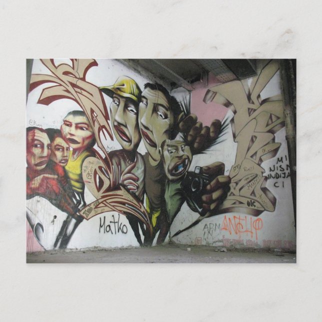 Carte Postale Graffiti : Mostar () (Devant)
