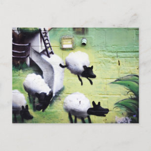 Carte Postale Graffiti / Saut à mouton d'art de rue