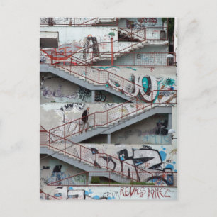 Carte Postale Graffiti Stairs, Sarajevo