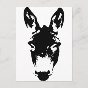 Carte Postale Graffiti Style Donkey ou Mule Street Art Dessin