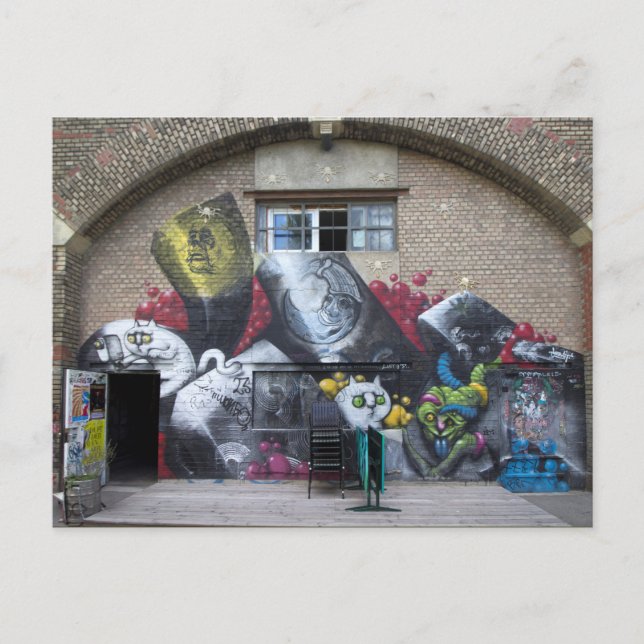 Carte Postale Graffiti Sur Stadtbahnbogen, Wien Österreich (Devant)