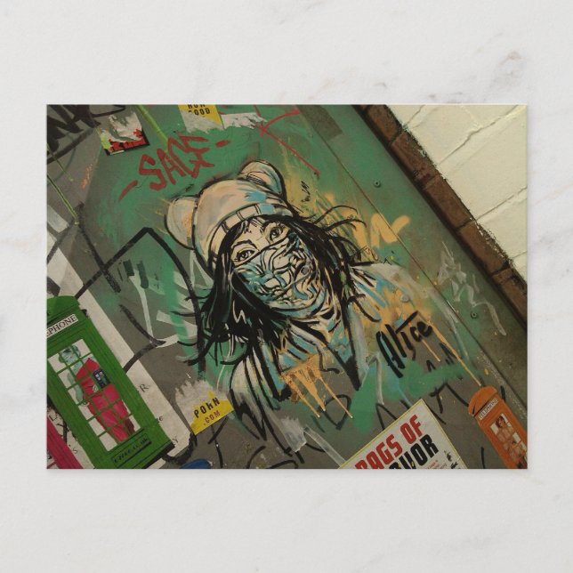 Carte Postale Graffitti et Wall art, centre-ville manchester (Devant)