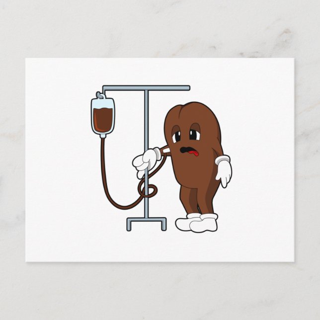Carte Postale Graine de café avec cafetière (Devant)