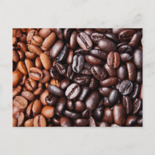 Carte Postale Grains de café - lumière entière et obscurité